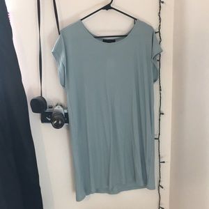 light blue flowy t shirt dress